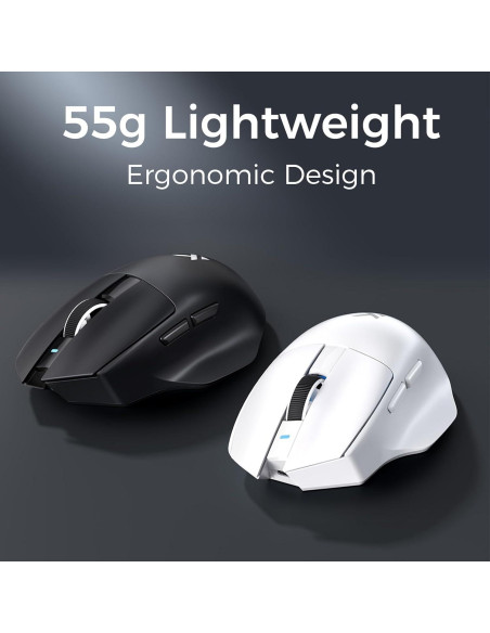 Ratón Inalámbrico Ergonómico MCHOSE G7 12K DPI Blanco