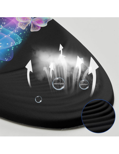Alfombrilla de Ratón Ergonómica CUSTOMPAD Mariposa Brillante
