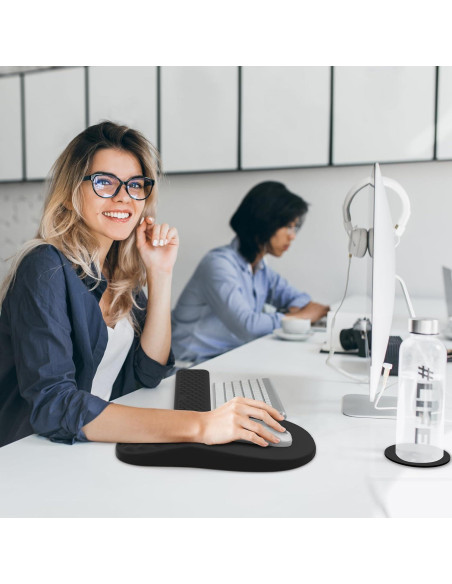 Conjunto 3 en 1 de Reposa Muñecas EYROZILL Negro Ergonómico Conjunto 3 en 1 de Reposa Muñecas EYROZILL Negro Ergonómico