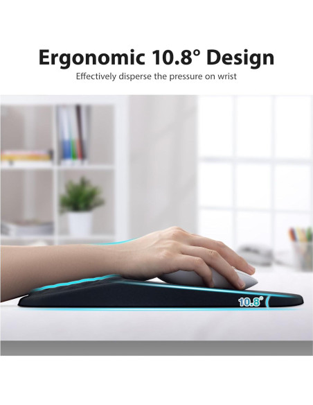 Conjunto 3 en 1 de Reposa Muñecas EYROZILL Negro Ergonómico Conjunto 3 en 1 de Reposa Muñecas EYROZILL Negro Ergonómico