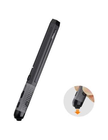 Ratón Ergonómico Vertical Pluma Plima Negro, DPI Ajustable 800/1200/1600