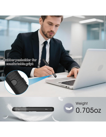 Ratón Ergonómico Vertical Pluma Plima Negro, DPI Ajustable 800/1200/1600