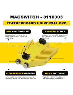 Featherboard Magnético Magswitch Pro para Sierra de Mesa 81101303 2