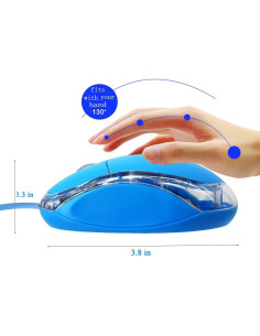 Ratón Infantil SOONGO USB Óptico Ergonómico Azul 1.5m 2