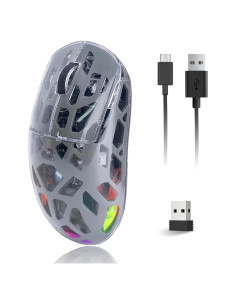 Ratón Mecánico RGB Inalámbrico Attoe BM560 Ergonómico 3600 DPI