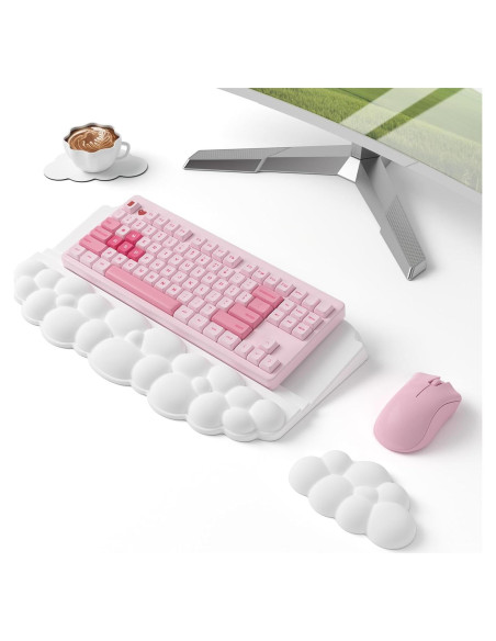 Reposamuñecas Ergonómico Lomil con Almohadilla de Teclado 3 en 1