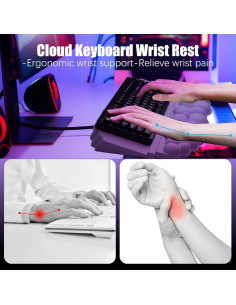 Reposamuñecas Ergonómico Lomil con Almohadilla de Teclado 3 en 1 2