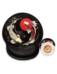 Alfombrilla de Ratón Ergonómica BBSujane Koi Fish con Gel
