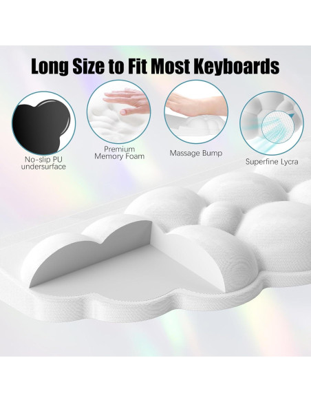 Reposamuñecas Ergonómico Lomil con Almohadilla de Teclado 3 en 1