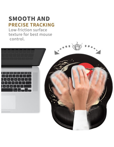 Alfombrilla de Ratón Ergonómica BBSujane Koi Fish con Gel