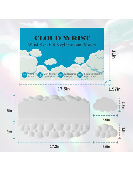 Reposamuñecas Ergonómico Lomil con Almohadilla de Teclado 3 en 1