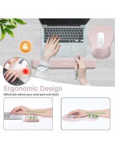 Soporte Reposamuñecas Ergonómico MOSISO para Teclado y Ratón 2