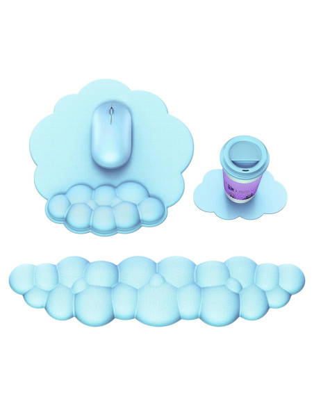 Alfombrilla de Ratón Ergonómica MOKURU Nube Azul con Reposamuñecas Alfombrilla de Ratón Ergonómica MOKURU Nube Azul con Reposamuñecas