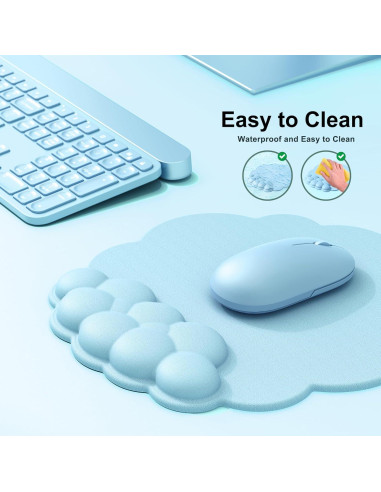 Alfombrilla de Ratón Ergonómica MOKURU Nube Azul con Reposamuñecas