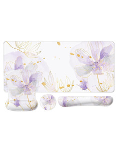 Alfombrilla de escritorio MOSISO ergonómica morada 90x40cm