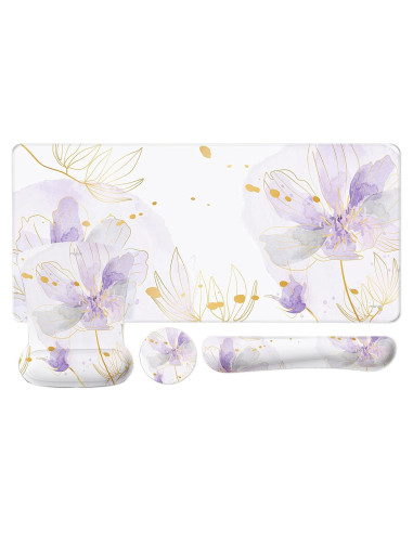 Alfombrilla de escritorio MOSISO ergonómica morada 90x40cm