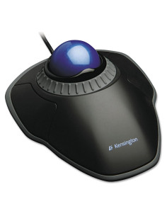Ratón ergonómico Kensington Orbit con bola de seguimiento azul