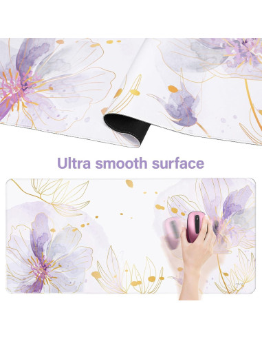 Alfombrilla de escritorio MOSISO ergonómica morada 90x40cm