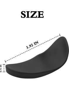 Reposamuñecas ergonómico ATEN.LLC para mouse - Silicona negra 2