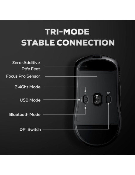 Ratón Gaming Inalámbrico RK Royal Kludge M3 42K DPI 47g Ratón Gaming Inalámbrico RK Royal Kludge M3 42K DPI 47g