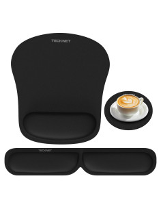 Set Ergonómico TECKNET 3-en-1 con Reposamuñecas de Espuma
