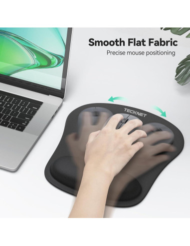 Set Ergonómico TECKNET 3-en-1 con Reposamuñecas de Espuma