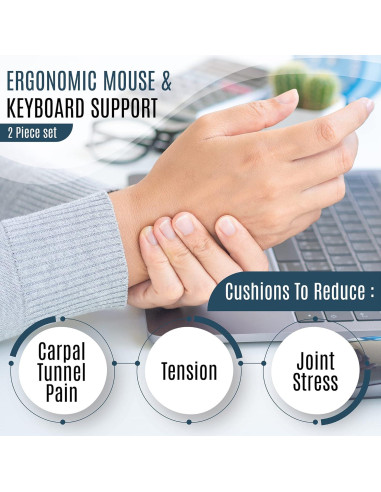 Reposamuñecas ergonómico EXPOPROX ajustable 35.56x7.62cm