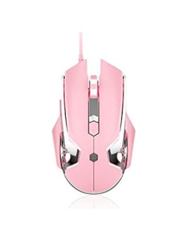 Ratón Gaming AJ120 Firstblood Rosa Ergonómico USB LED 1.7m
