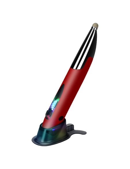 Ratón Óptico Ergonómico Inalámbrico Lychee Rojo con Stylus