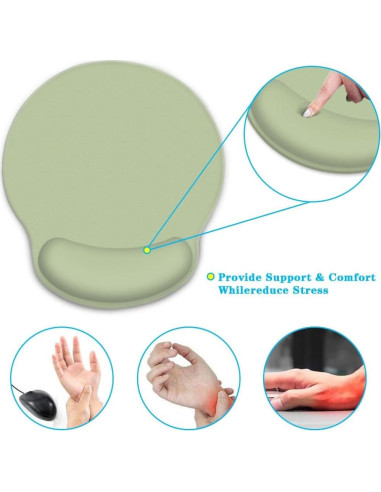 Alfombrilla de Ratón Ergonómica Britimes Verde Claro 25x23cm