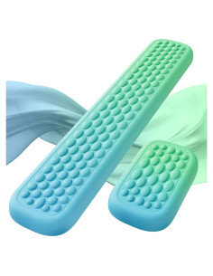 Reposamuñecas Lekvey Ergonómico de Espuma de Memoria Verde Azul