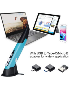 Ratón Óptico Inalámbrico Lychee Mini 800/1200/1600 DPI Azul 2