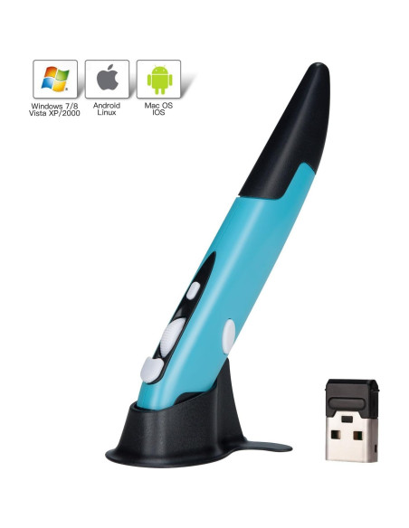 Ratón Óptico Inalámbrico Lychee Mini 800/1200/1600 DPI Azul