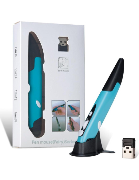 Ratón Óptico Inalámbrico Lychee Mini 800/1200/1600 DPI Azul