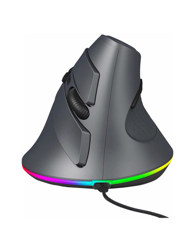 Ratón Vertical YOCUNKER USB Ergonómico 7200 DPI RGB Gris