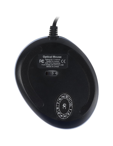 Ratón Vertical YOCUNKER USB Ergonómico 7200 DPI RGB Gris