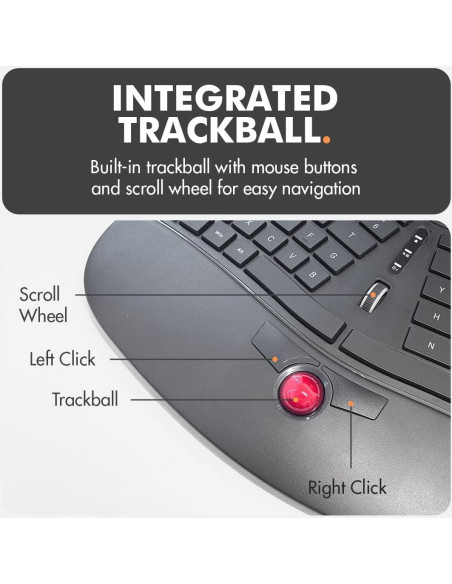 Teclado Inalámbrico Ergonómico X9 Performance con Trackball