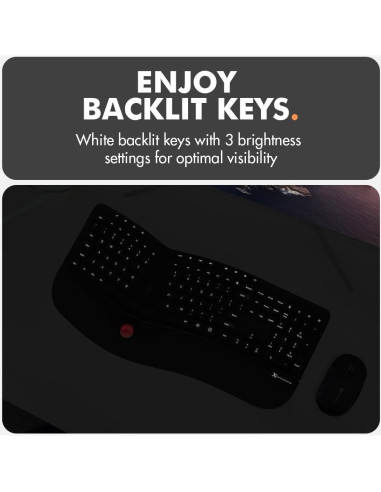 Teclado Inalámbrico Ergonómico X9 Performance con Trackball