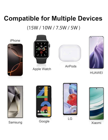 Alfombrilla de Carga Inalámbrica 15W VIVIYA con Soporte