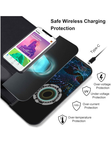 Alfombrilla de Carga Inalámbrica 15W VIVIYA con Soporte