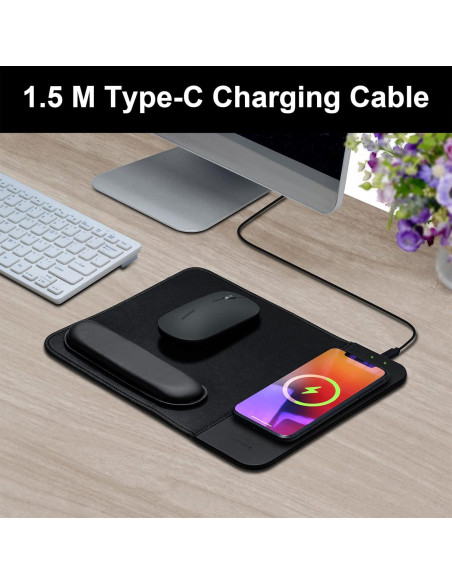 Alfombrilla de Carga Inalámbrica 15W VIVIYA con Soporte