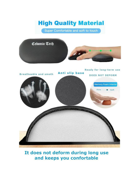 Reposamuñecas ergonómico Cebonia 4 en 1 con soporte de teclado