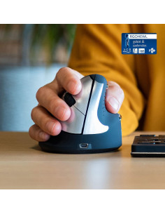 Ratón Ergonómico Vertical Inalámbrico R-Go Tools Negro 2