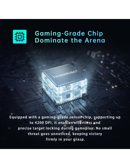 Ratón Gaming Thunderobot MG701 con Cable 4200 DPI Negro