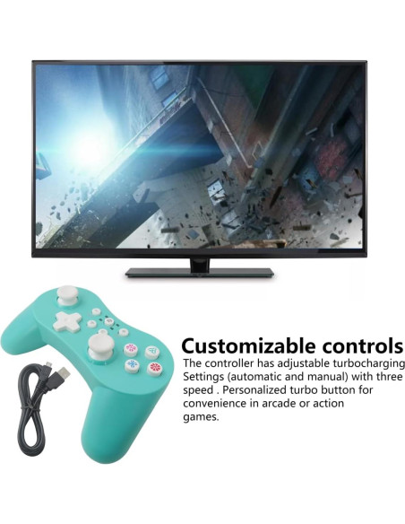 Controlador Inalámbrico Pro Suifaqi para Nintendo Switch Verde