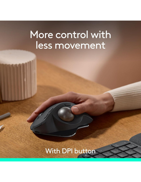 Logitech MX Ergo S Ratón Trackball Inalámbrico 2.4GHz, 6 Botones