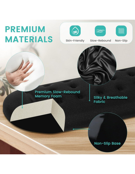 Reposamuñecas Ergonómico Tiguaim Ti-KWR01 Espuma Memoria Negro