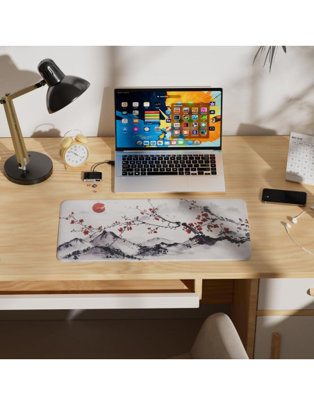 Alfombrilla de Ratón Grande SUEHIODHY Sakura 60x30cm Antideslizante