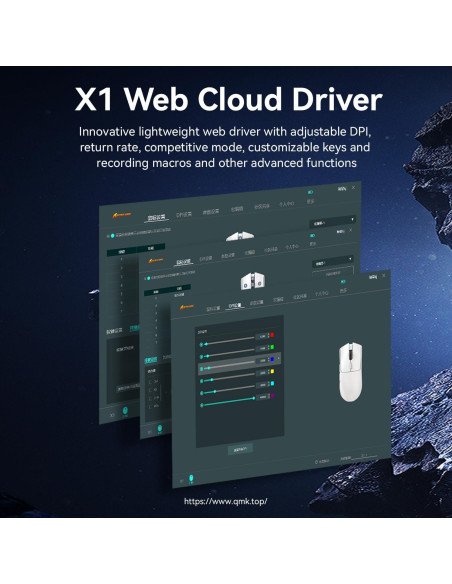 Ratón Gaming Inalámbrico MAMBASNAKE X1 RGB 40K DPI Rojo