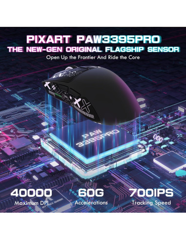 Ratón Gaming Inalámbrico ATTACK SHARK X1 40000 DPI RGB